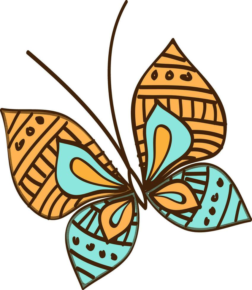 Illustration of a colorful butterfly. vector