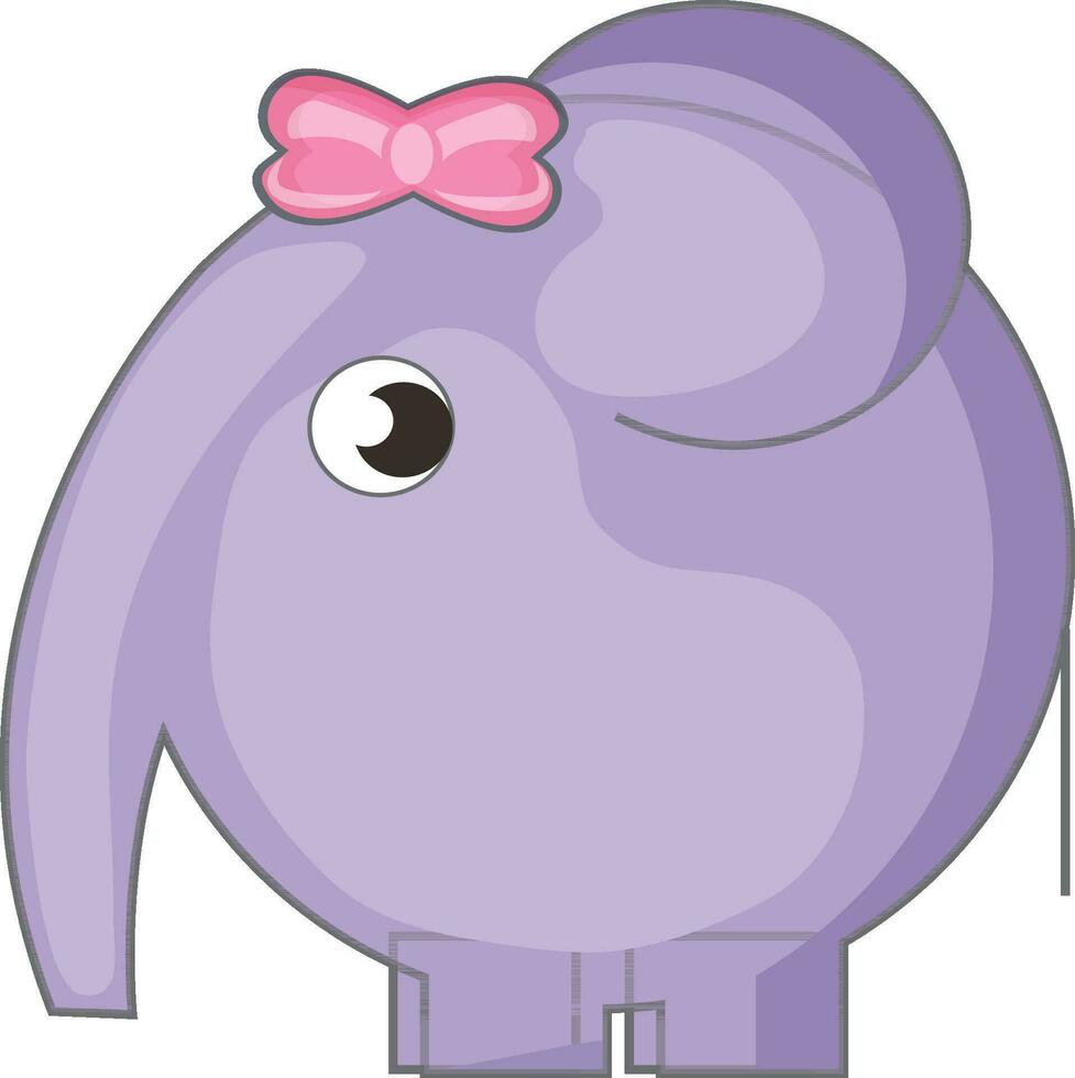 Cartoon of cute elephant. vector