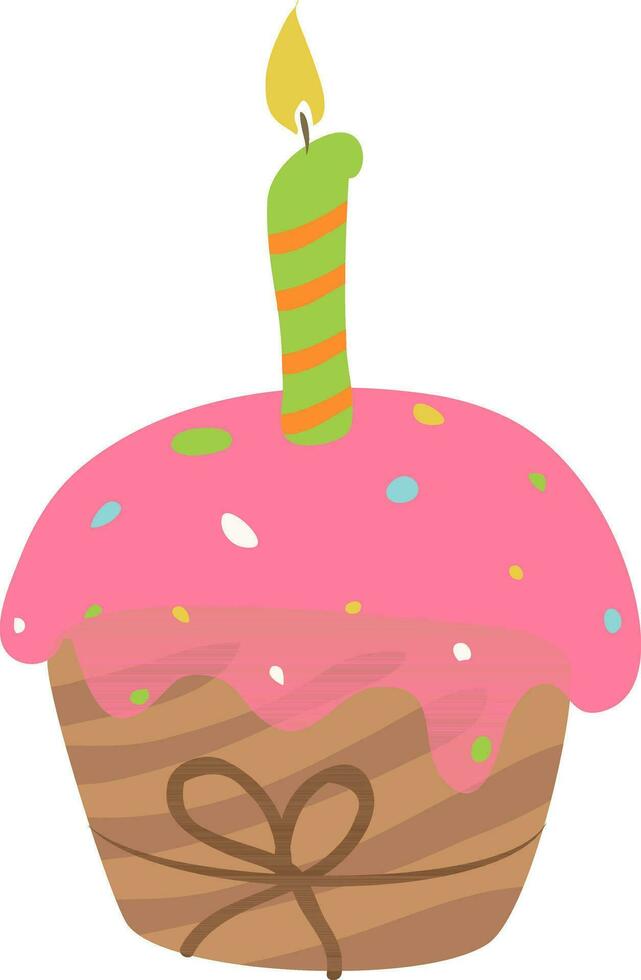 Illustration of sweet cupcake. vector