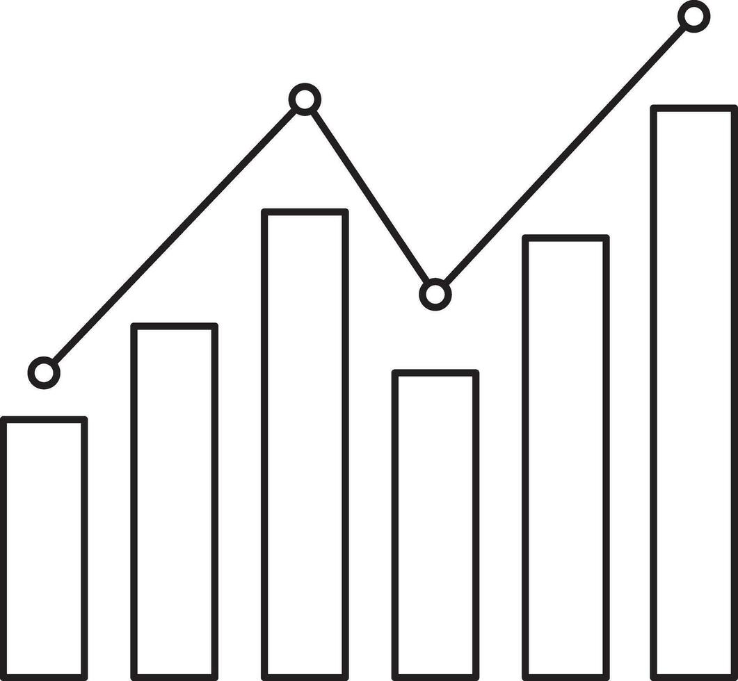 Statistics sign or symbol in flat style. vector