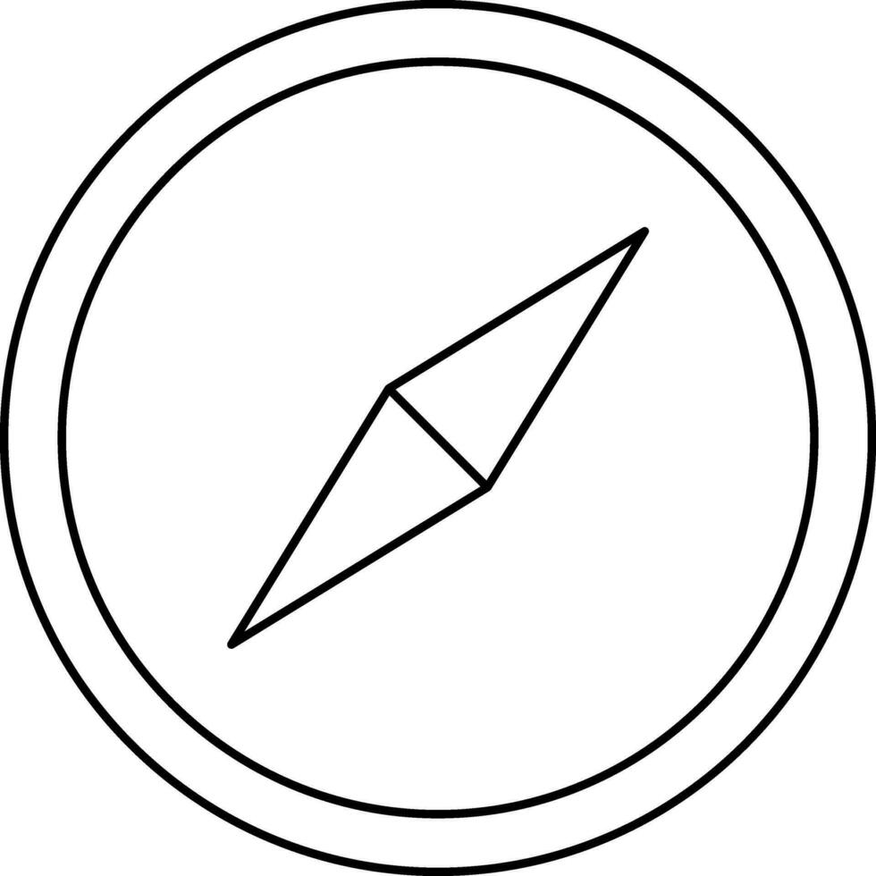 Flat sign or symbol of Compass. vector