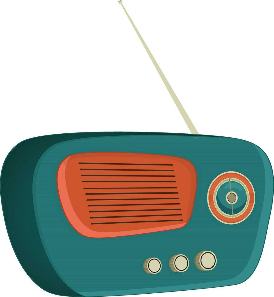 Isolated icon of radio. vector
