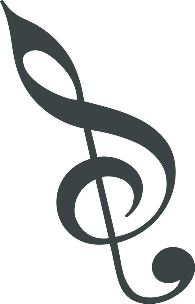 silueta de musical nota. vector