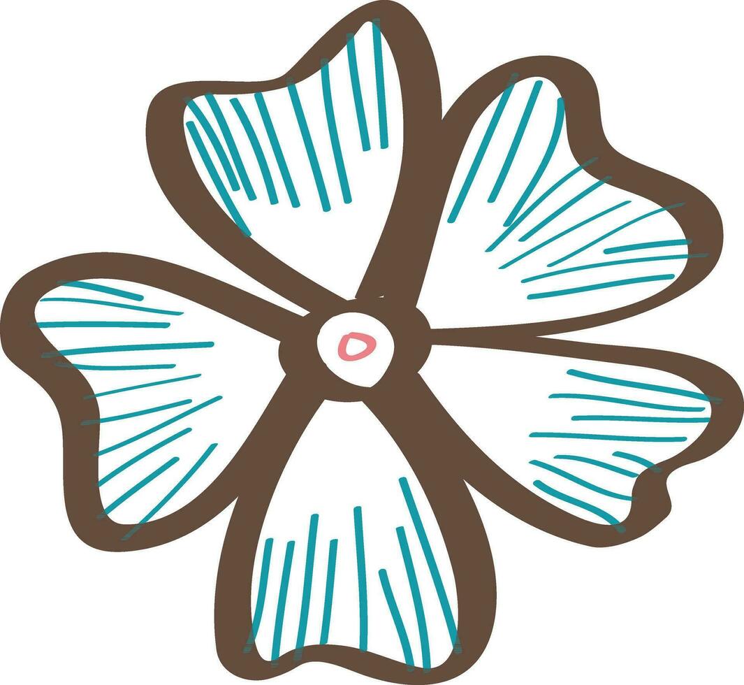 mano dibujado icono de flor. vector