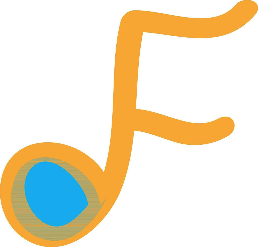 Musical note flat icon. vector