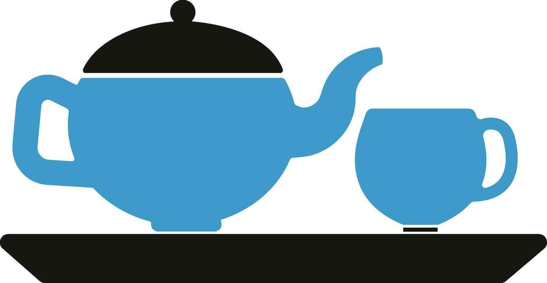 Illustration of Teapot with Cup. vector