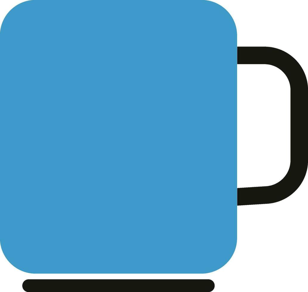 plano ilustración de un taza. vector