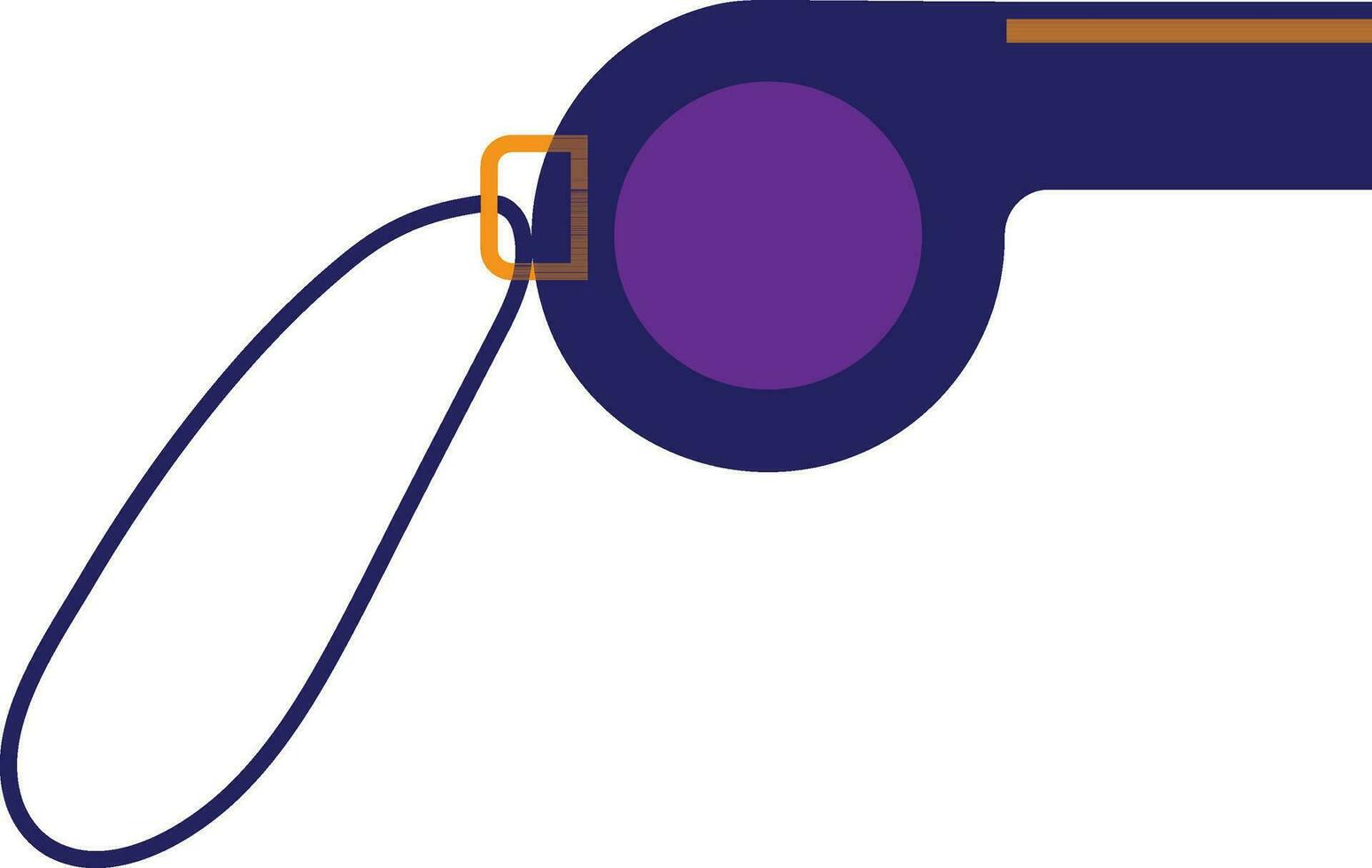 Whistle in blue and purple color. vector