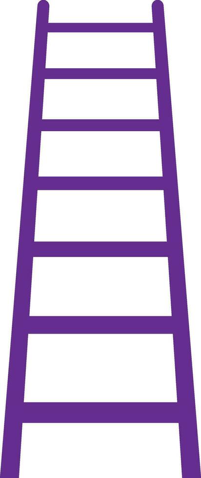 Purple ladder or stair on white background. vector