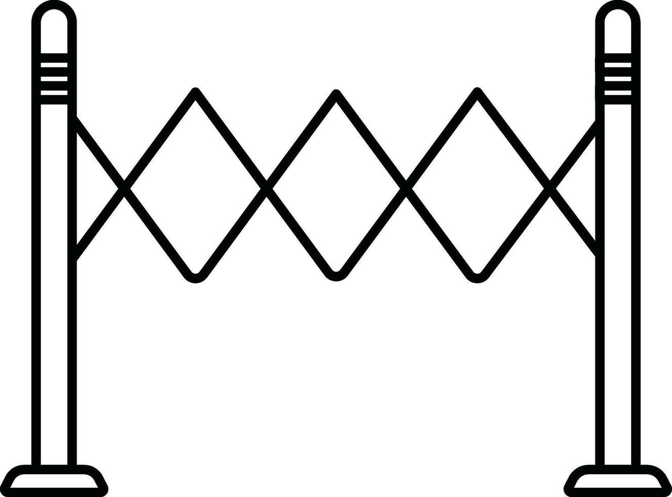 Illustration of barricade in flat style. vector