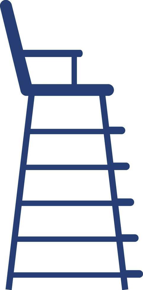 Ilustration of tennis referee chair icon. vector