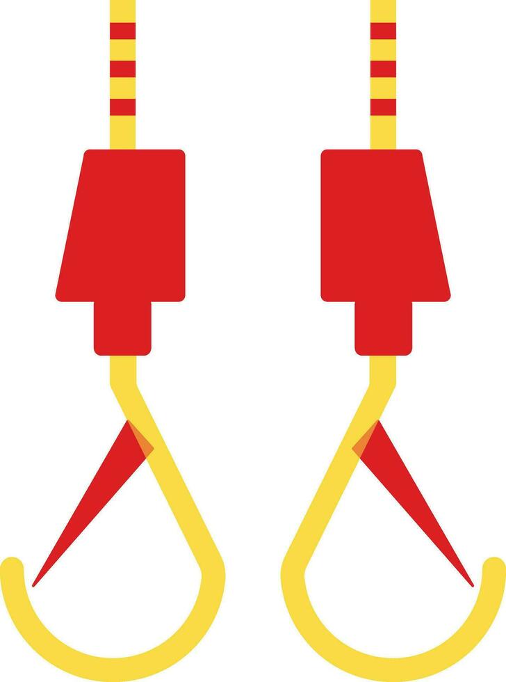 Illustrationi of crane hook icon in flat style. vector