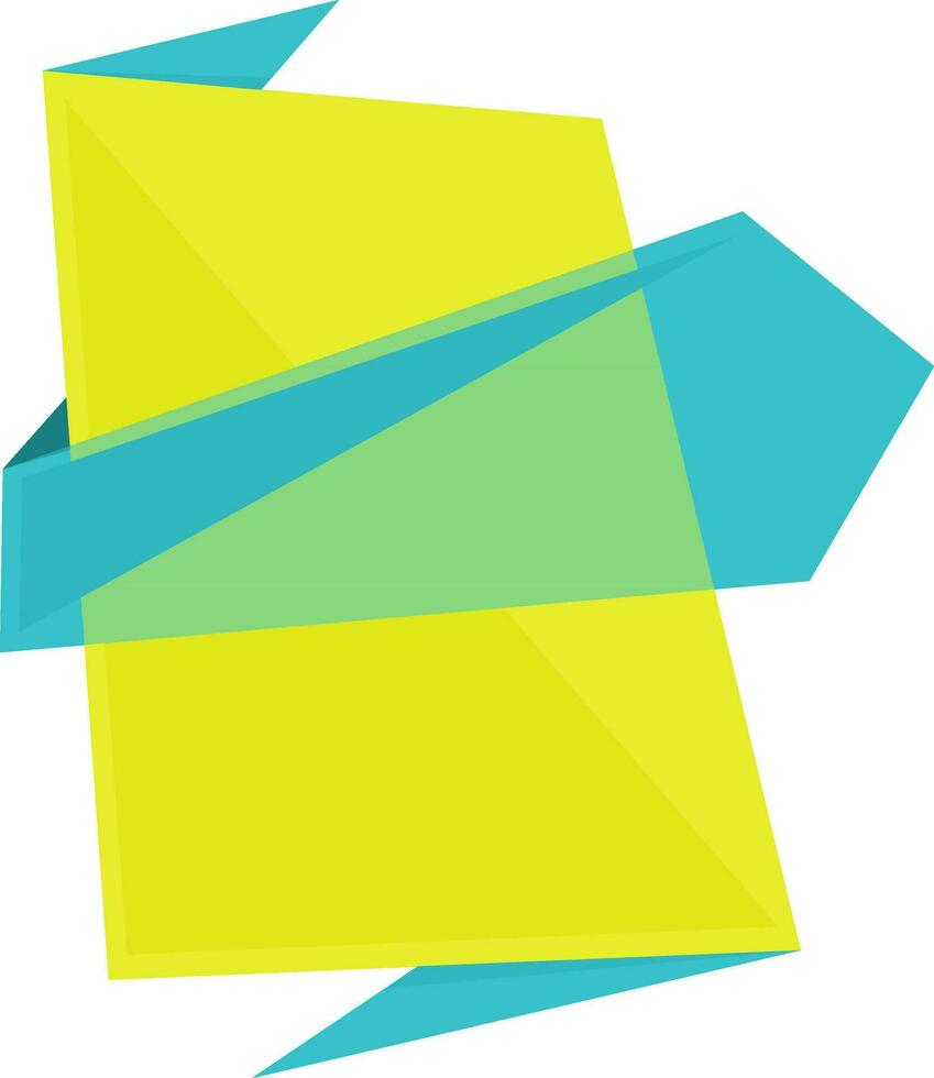 Stylish blank banner illustration in green and cyan color. vector