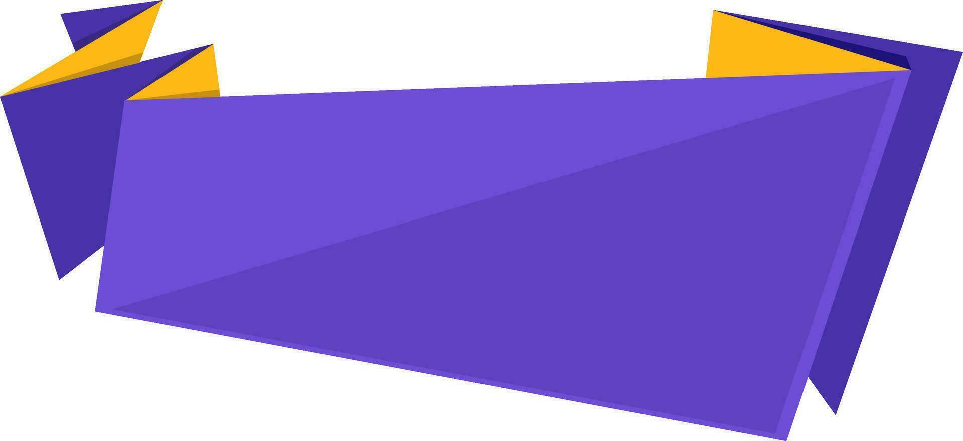 Horizontal purple color ribbon on white background. vector