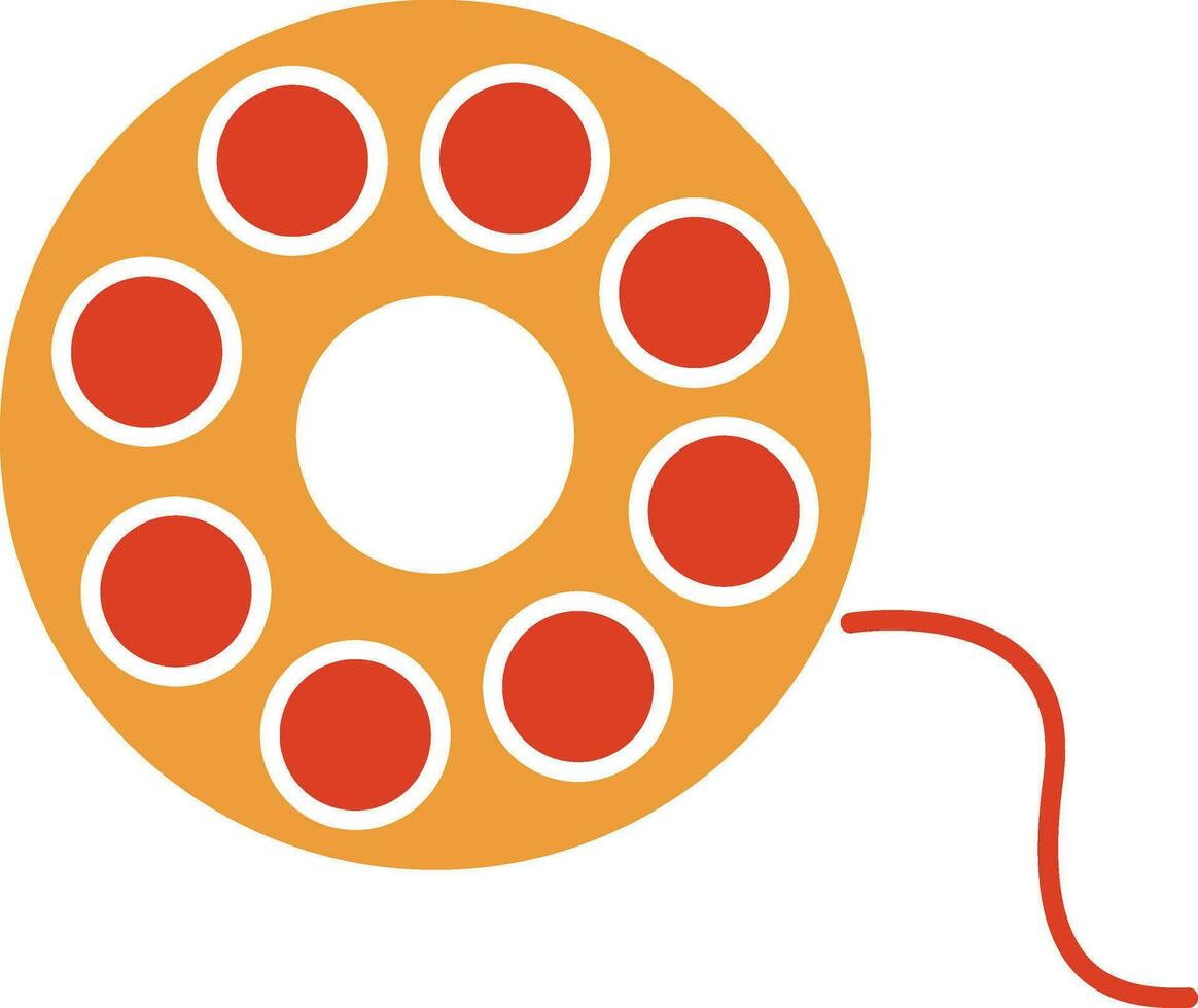 Isolated of reel with thread icon. vector