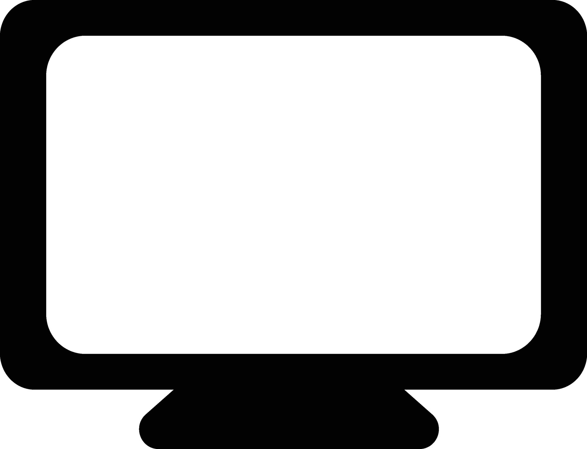 Flat illustration of monitor in black and white color. 24911646 Vector ...