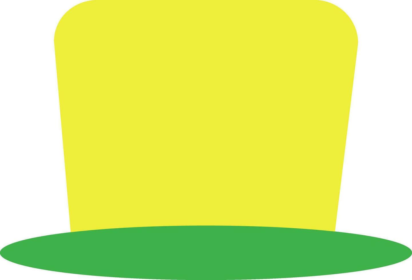 Beach hat in yellow and green color. vector