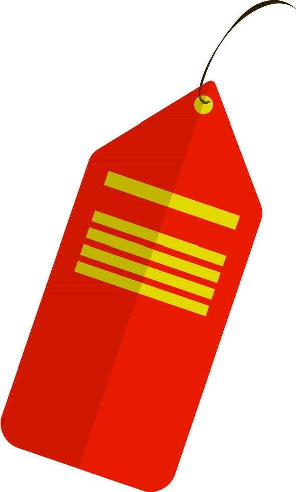 Blank tag in red and yellow color. vector