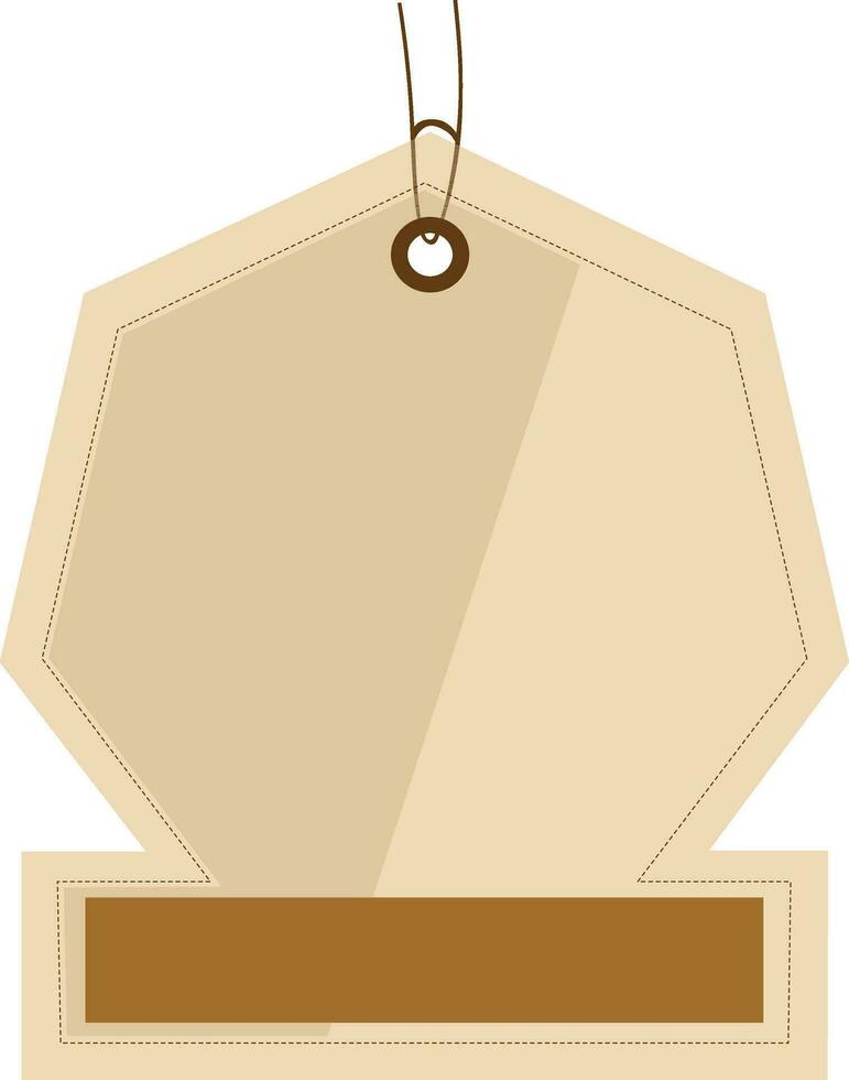 Modern design pattern of pentagon shape price tag. vector