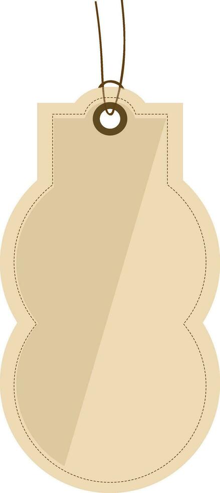 Modern design pattern of price tag in brown color. vector