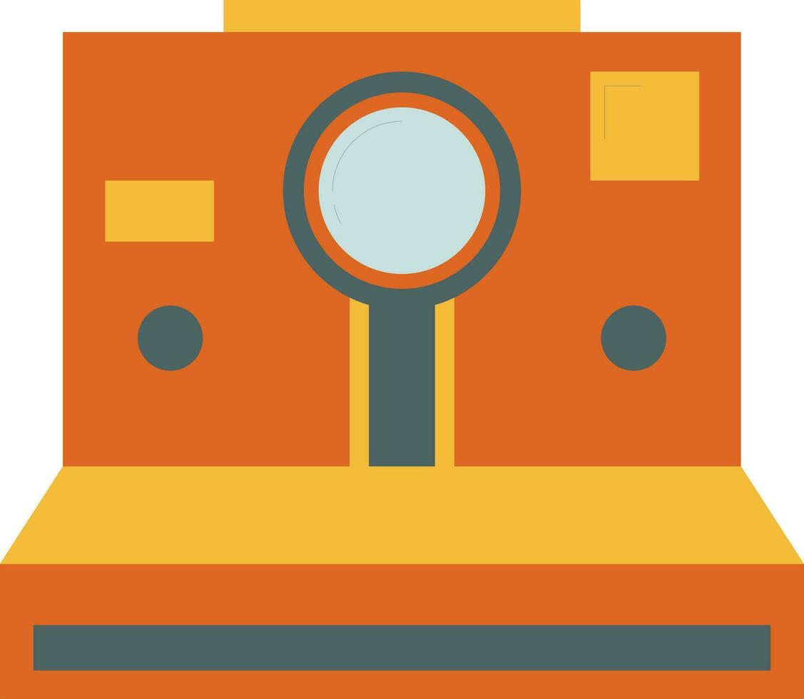 Isolated orange and yellow polaroid. vector