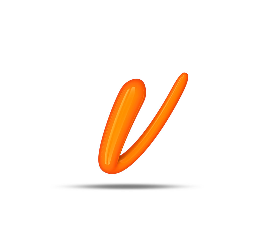 3d alphabet calligraphy style, 3d rendering png