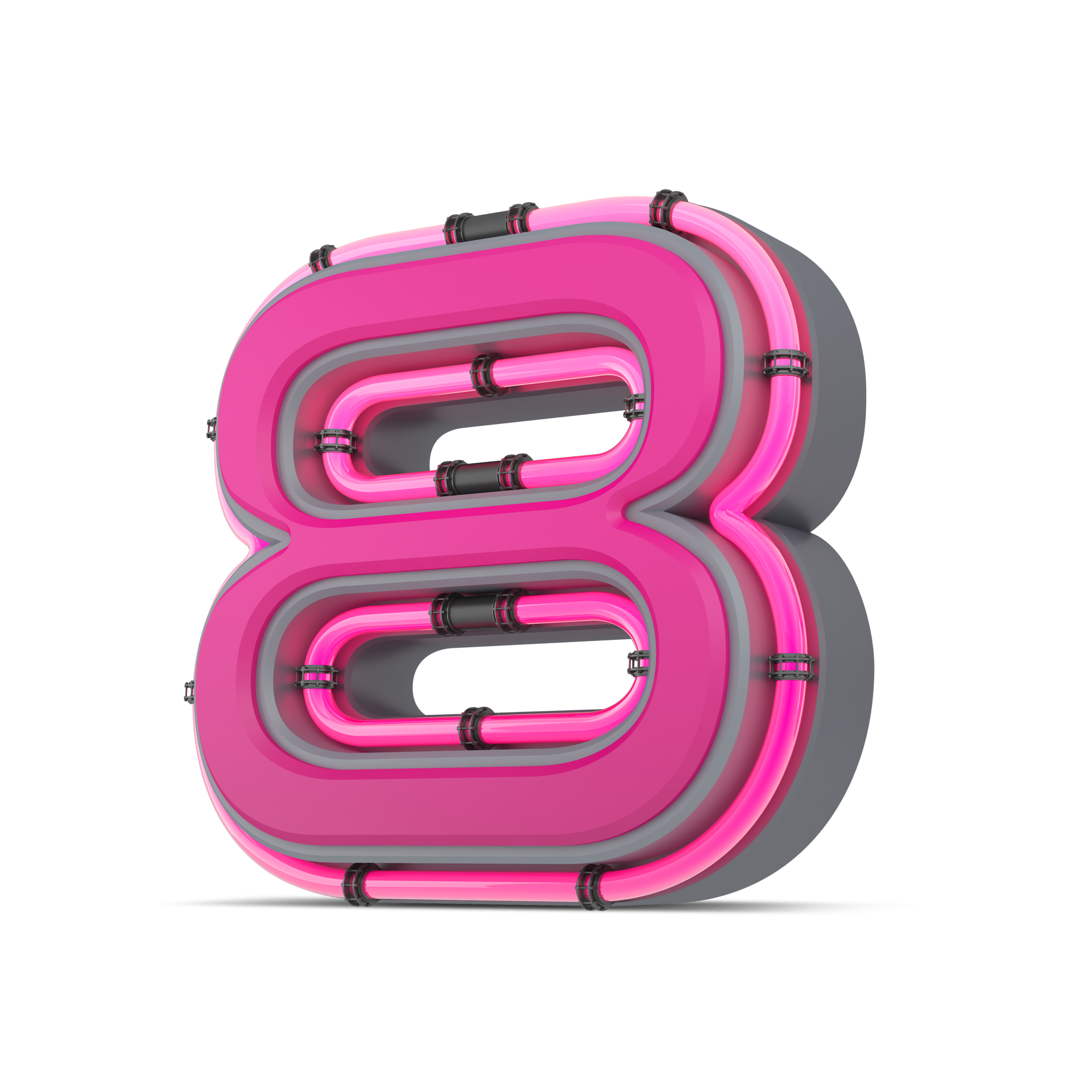 3d Pink Number With Neon Light 3d Rendering 24912308 Png 3d Pink Number With Neon Light 3d Rendering 24912308 Png