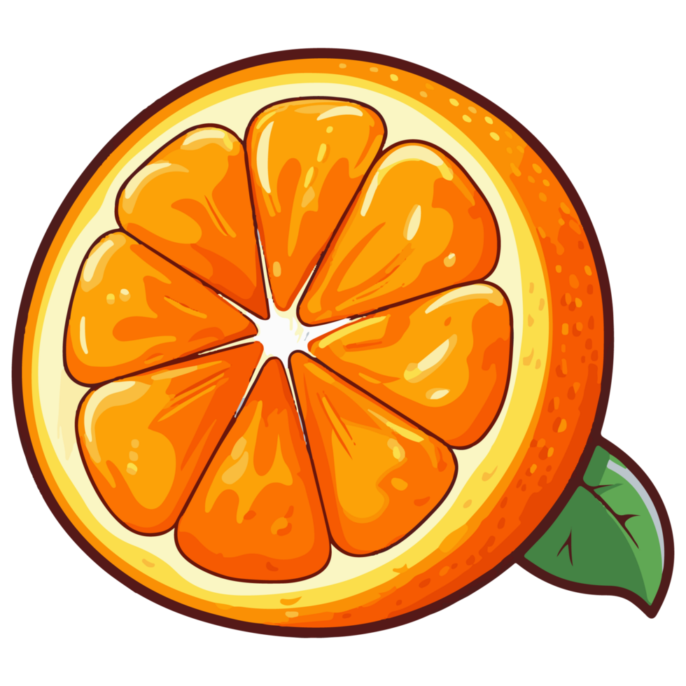 slice orange cartoon png