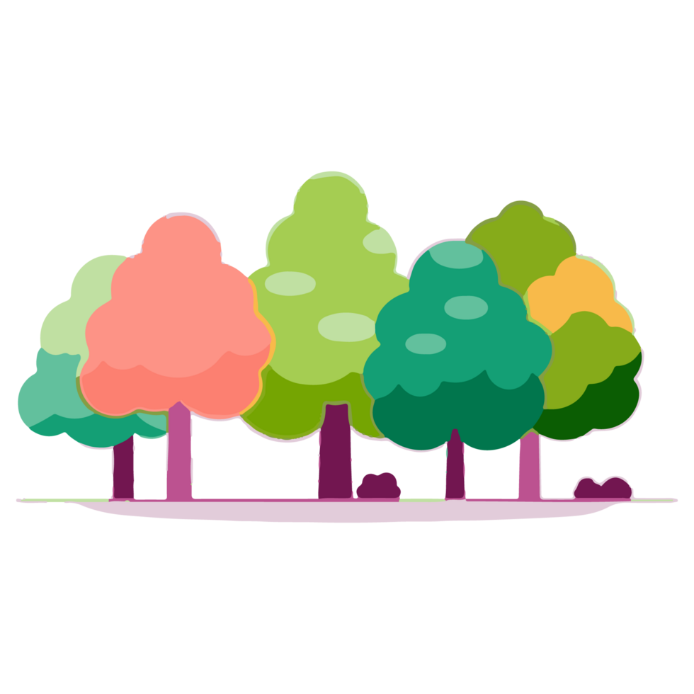 Cartoon trees icon png