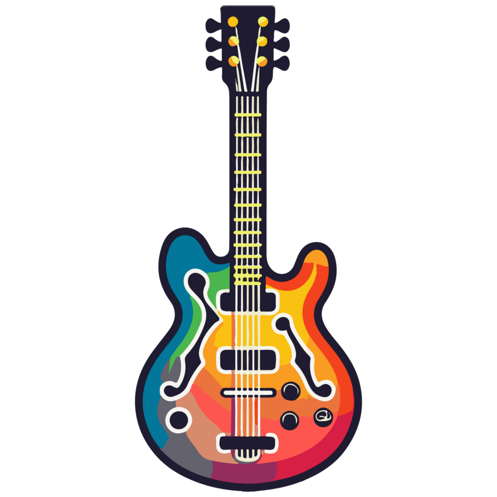 Cartoon Bass Guitar png