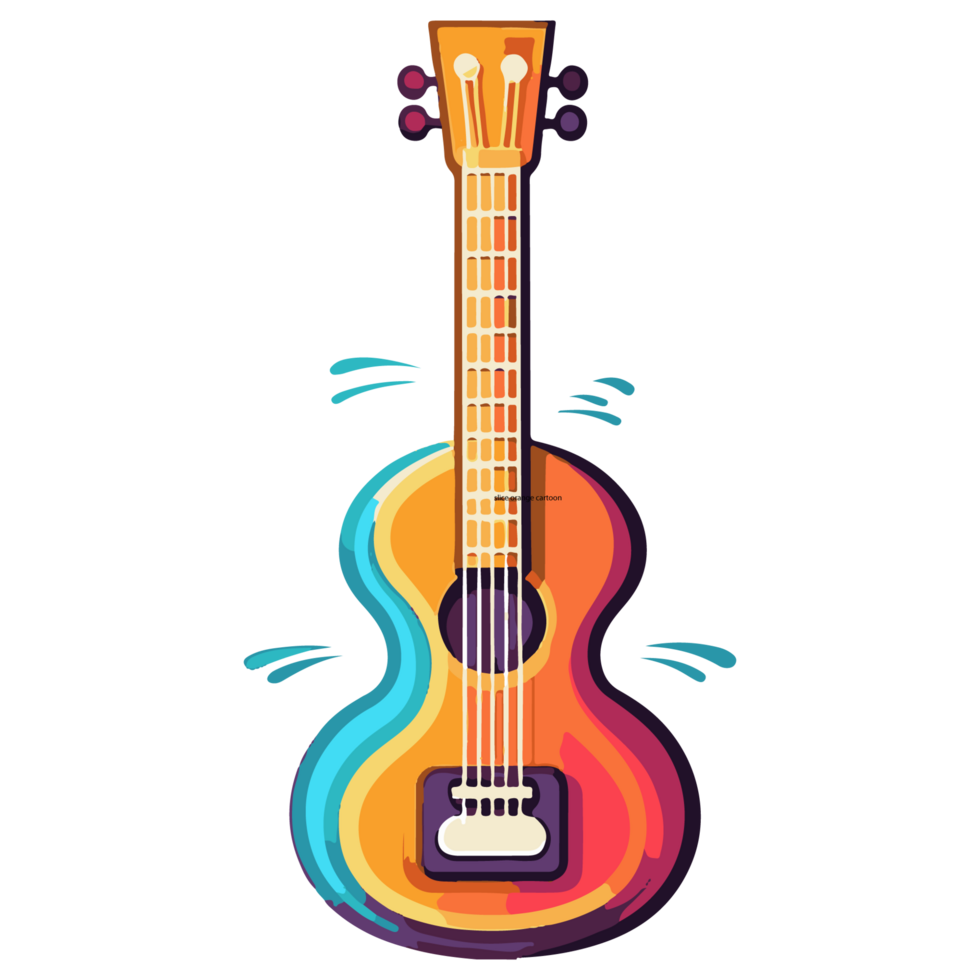 Cartoon Bass Guitar png