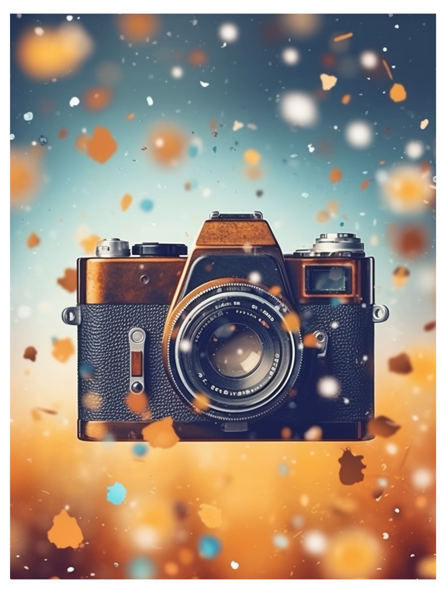 world photography day concept camera template poster, generative ai