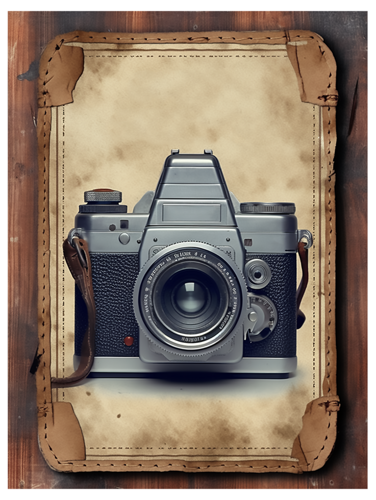 world photography day concept camera template poster, generative ai png