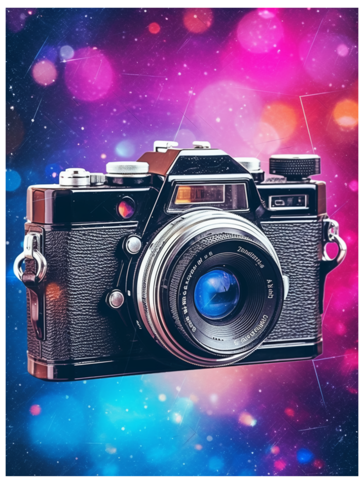 world photography day concept camera template poster, generative ai