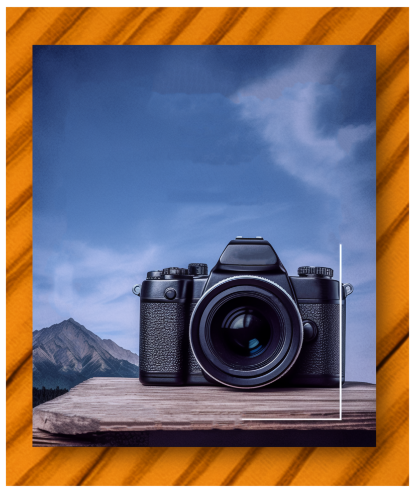 world photography day concept camera template poster, generative ai png
