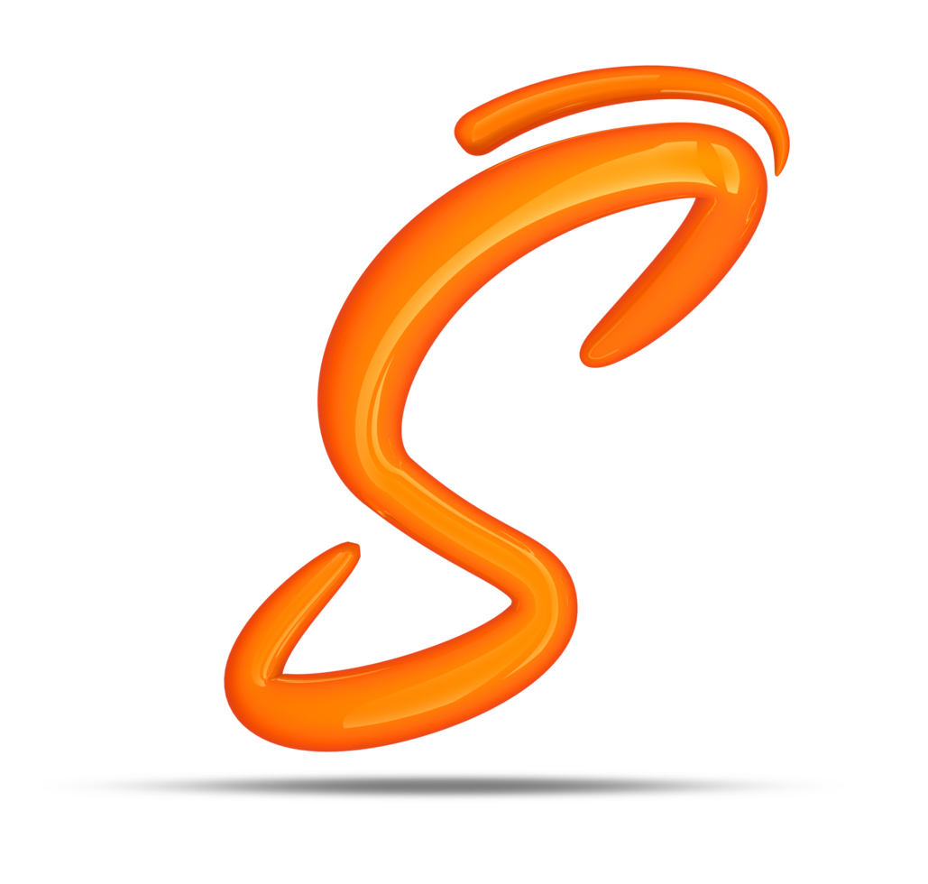 3d alphabet calligraphy style, 3d rendering png