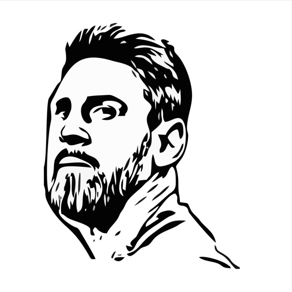 leonel messi silueta vector diseño