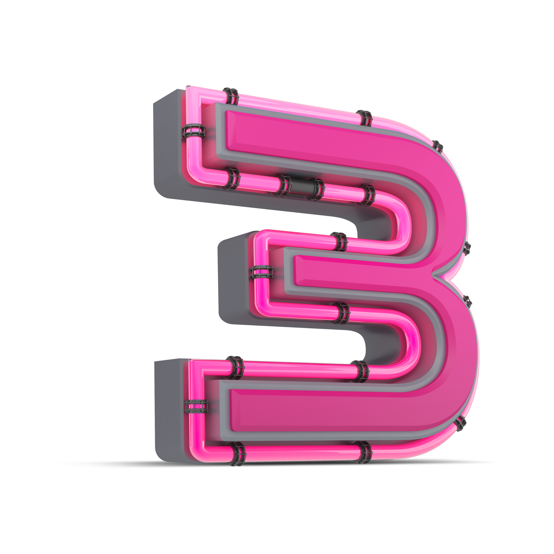3d Pink Number With Neon Light 3d Rendering 24913001 Png 3d Pink Number With Neon Light 3d Rendering 24913001 Png