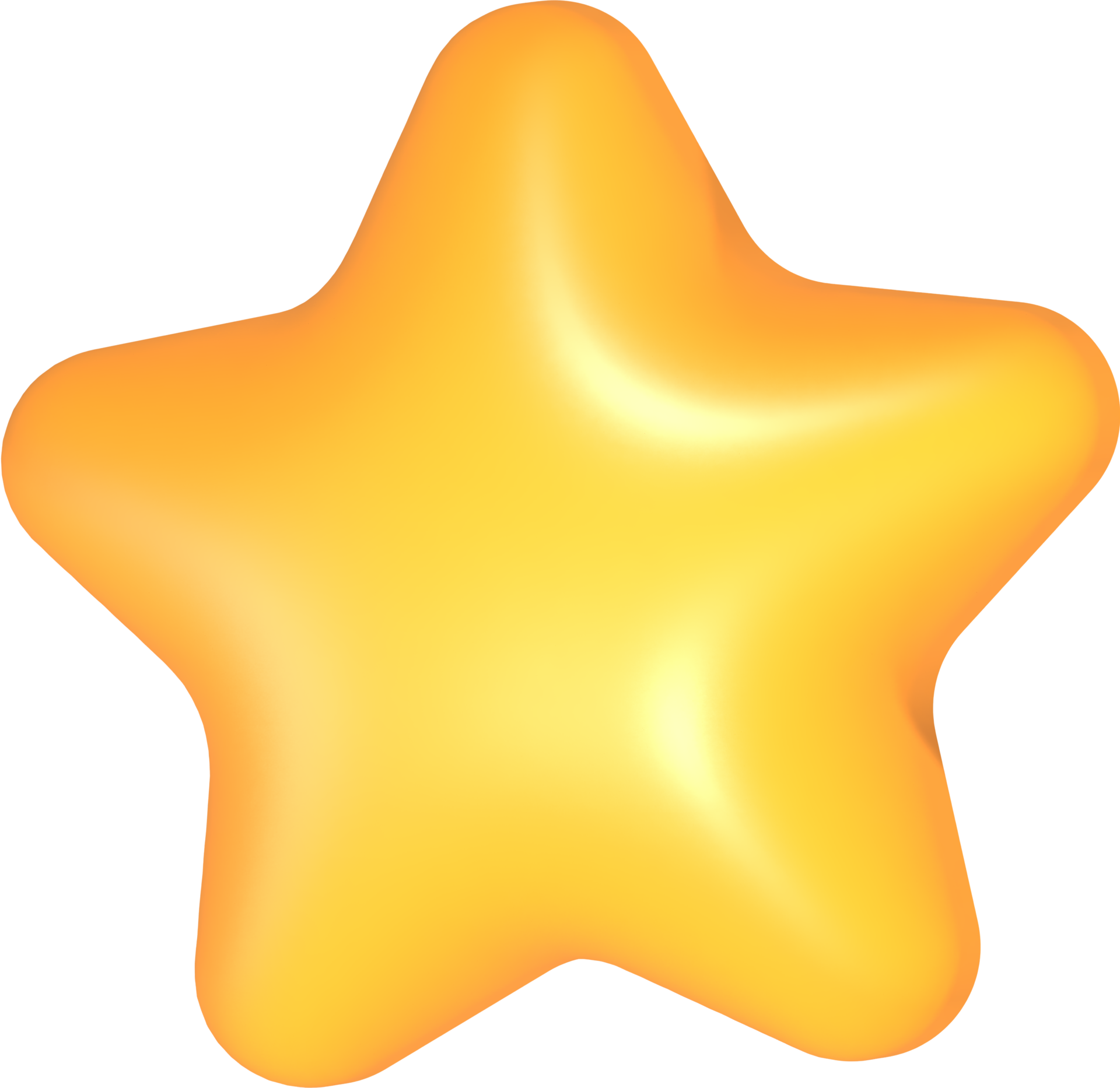  3D Big One Star Icon Illustration 24913037 PNG