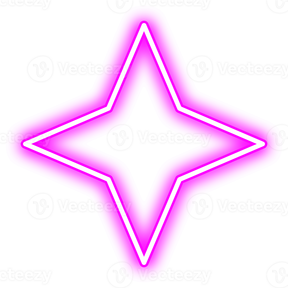 Ninja Glowing Neon Pink Star png