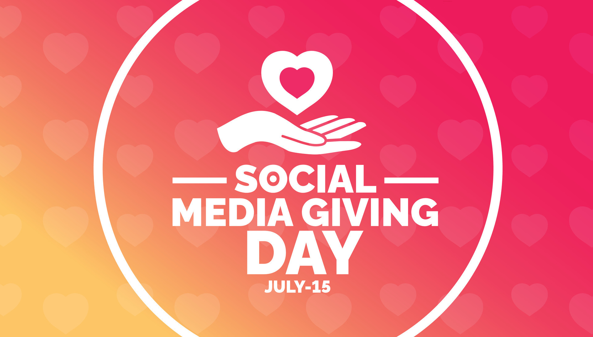 Social Media Giving Day background, banner, poster and card design