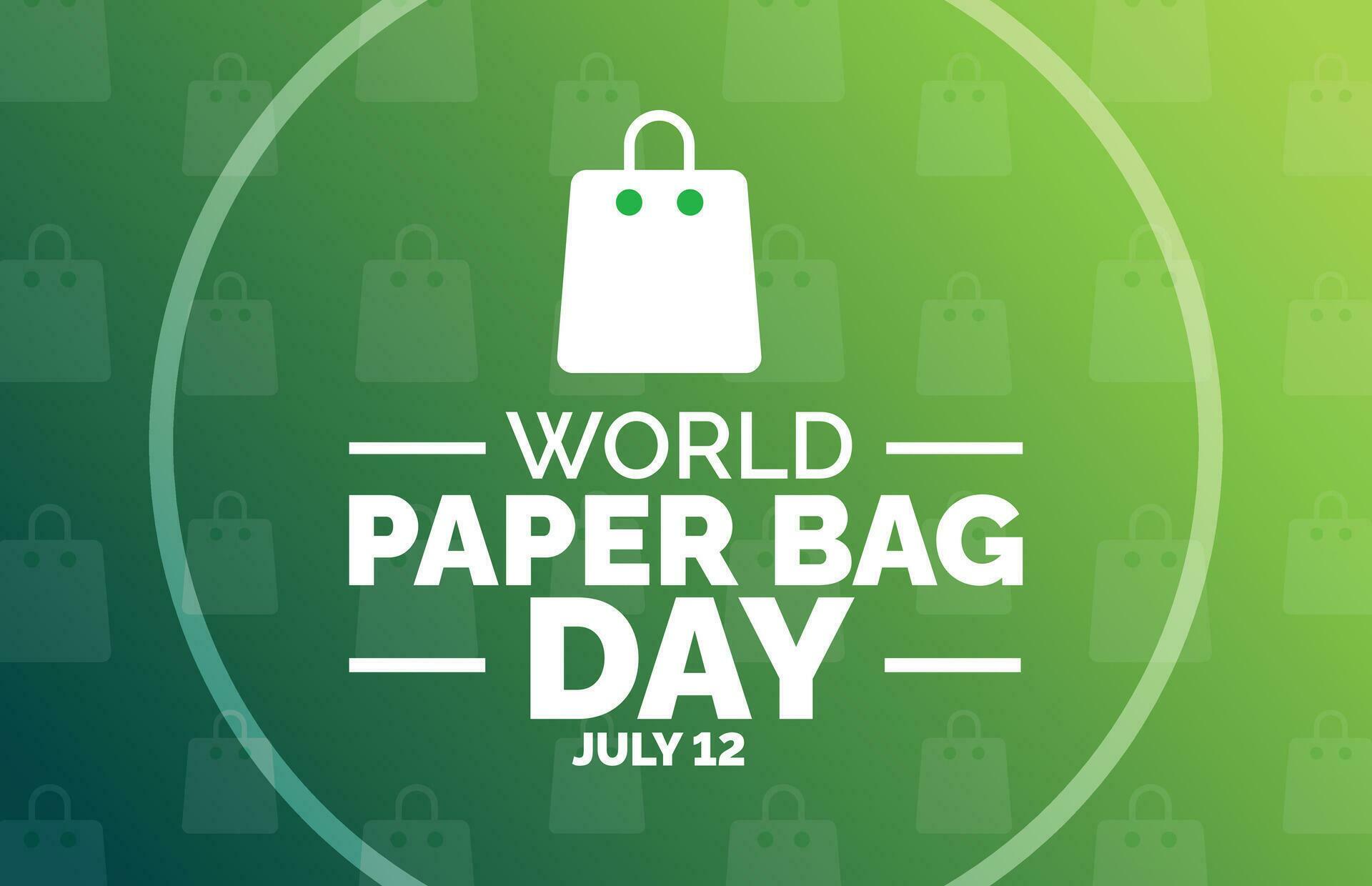 Paper Bag Day background, banner, poster and card design template with