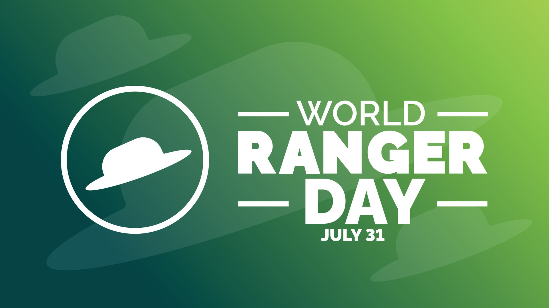 World Ranger Day background, banner, poster and card design template