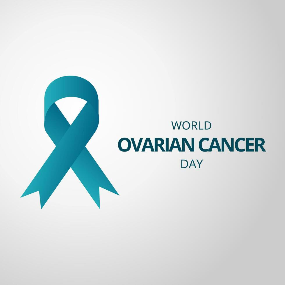 World Ovarian Cancer Day May 08th background design vector