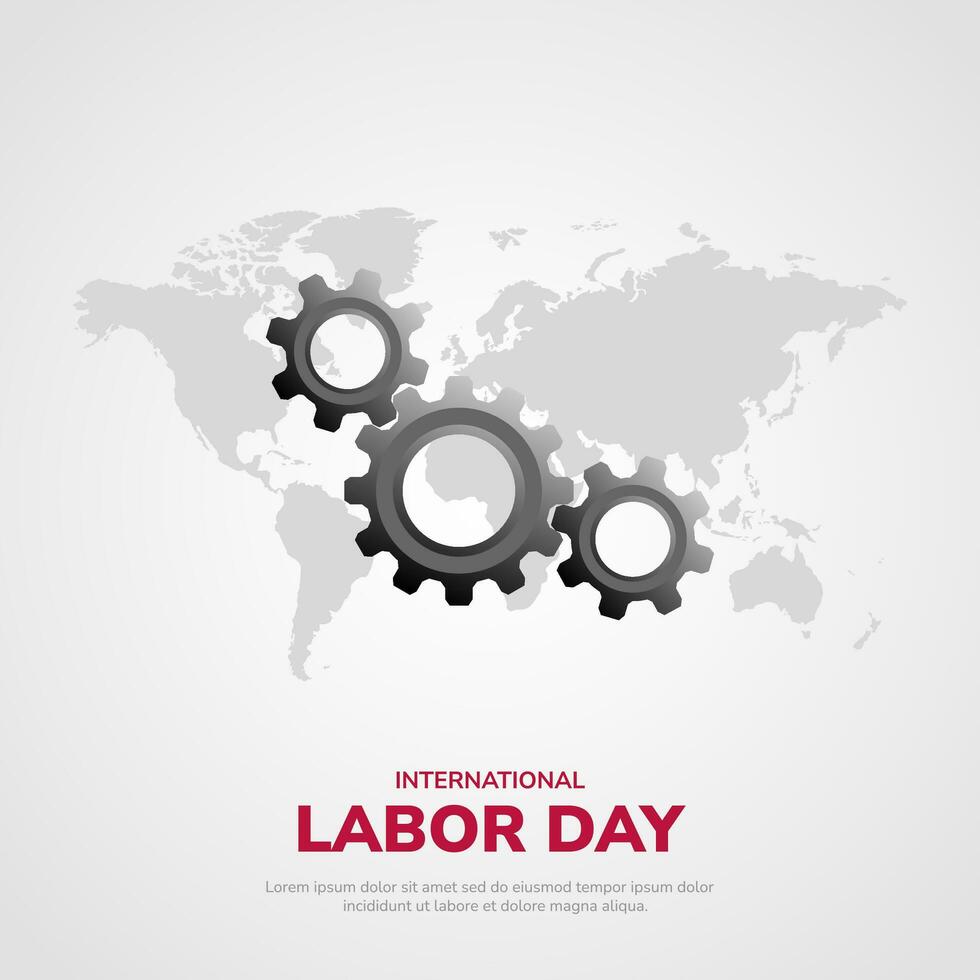 Happy Labor Day May 1st background vector illustration