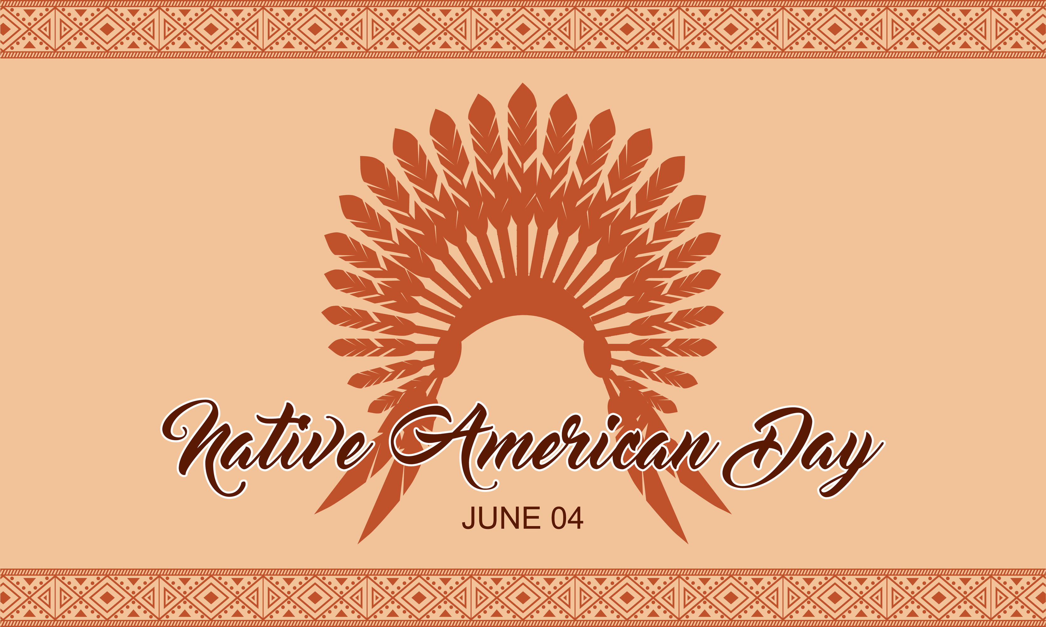 Happy Native American Day June 04 Background vector illustration