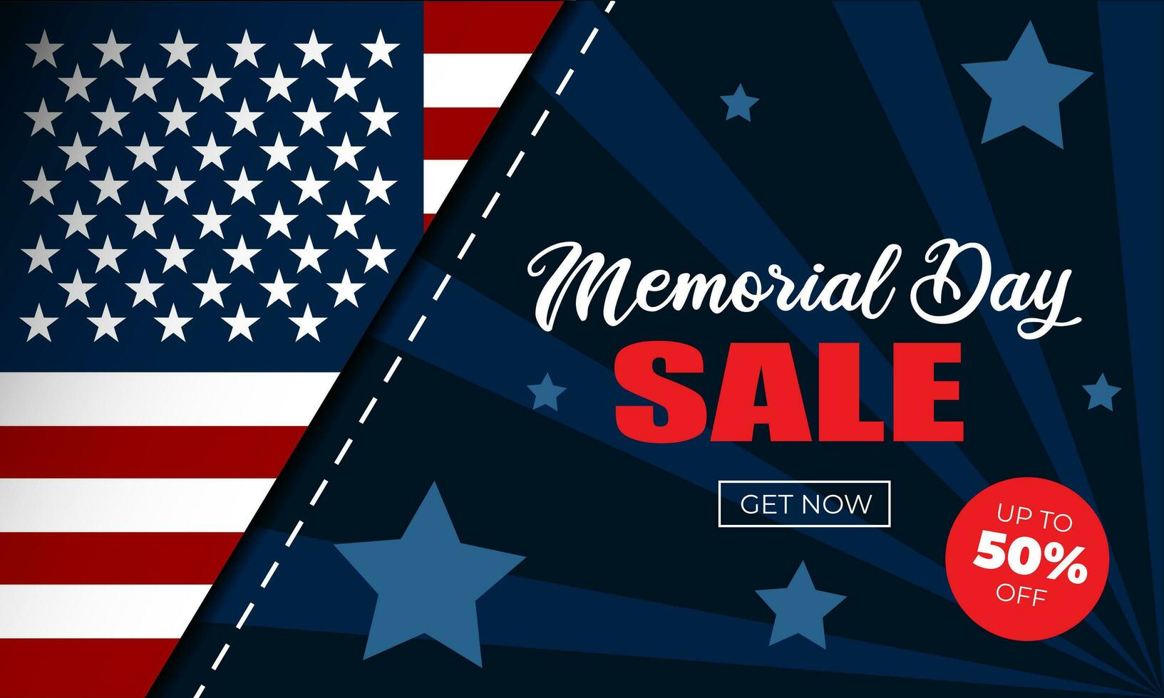 Memorial Day Sales Background vector illustration