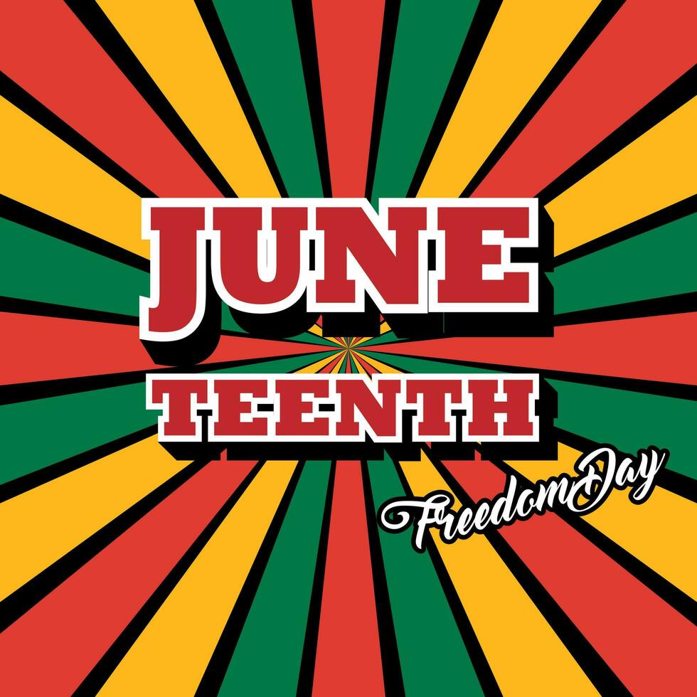 Happy Juneteenth june 19 freedom day background Vector illustration