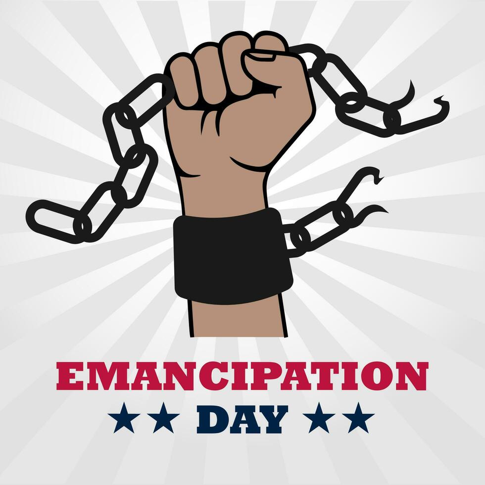 Emancipation Day background vector illustration