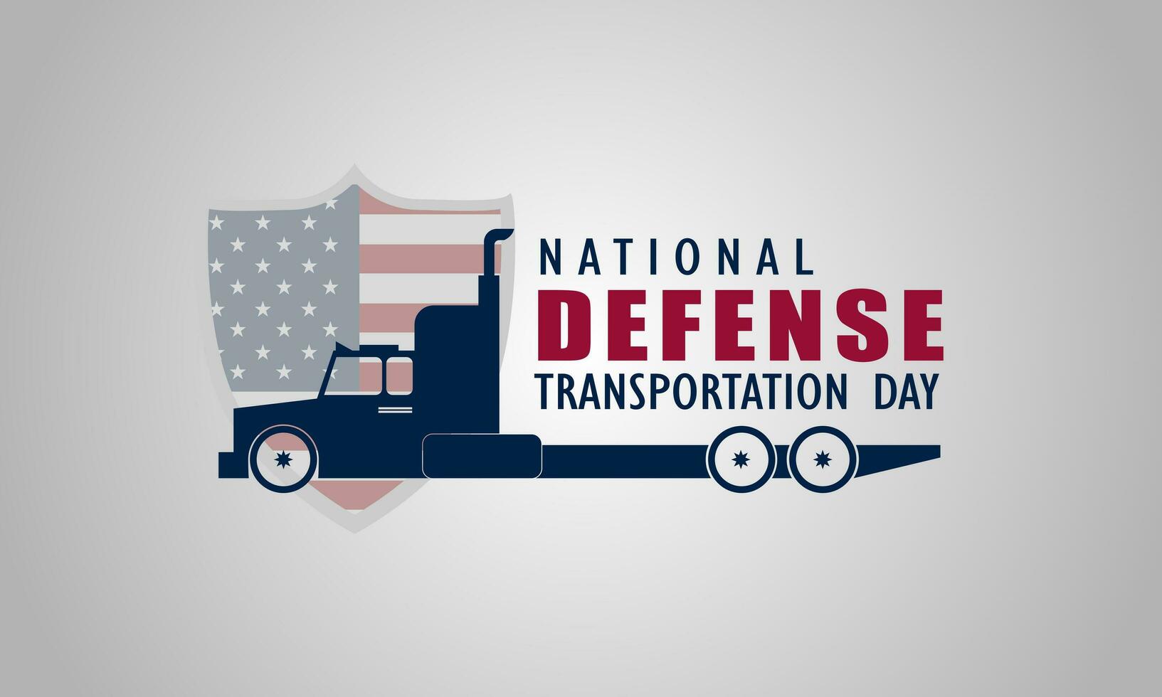 contento nacional defensa transporte día antecedentes vector ilustración